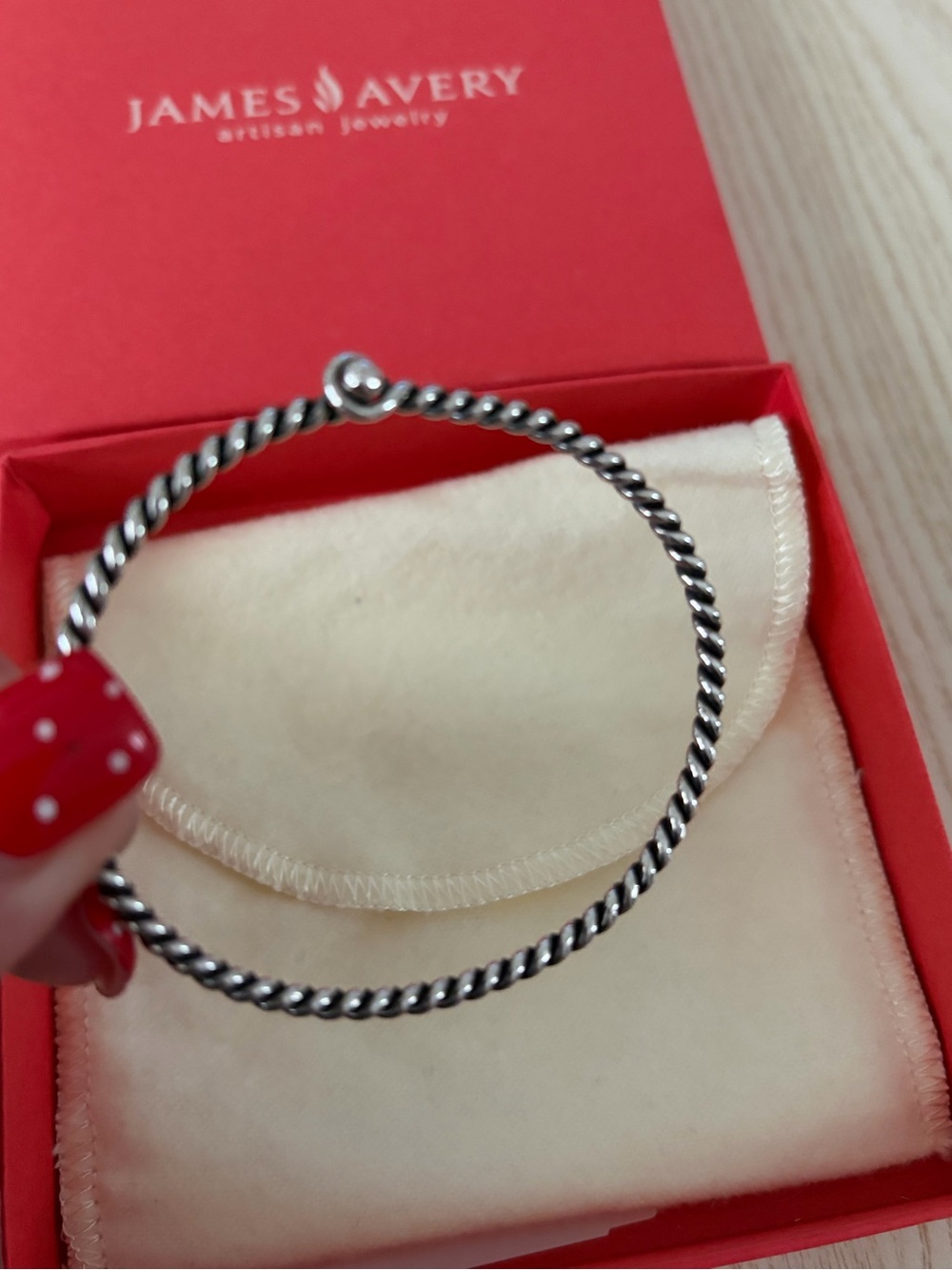 James Avery Silver Twisted Rope Bangle in Sterling Silver - Picture 2 of 5